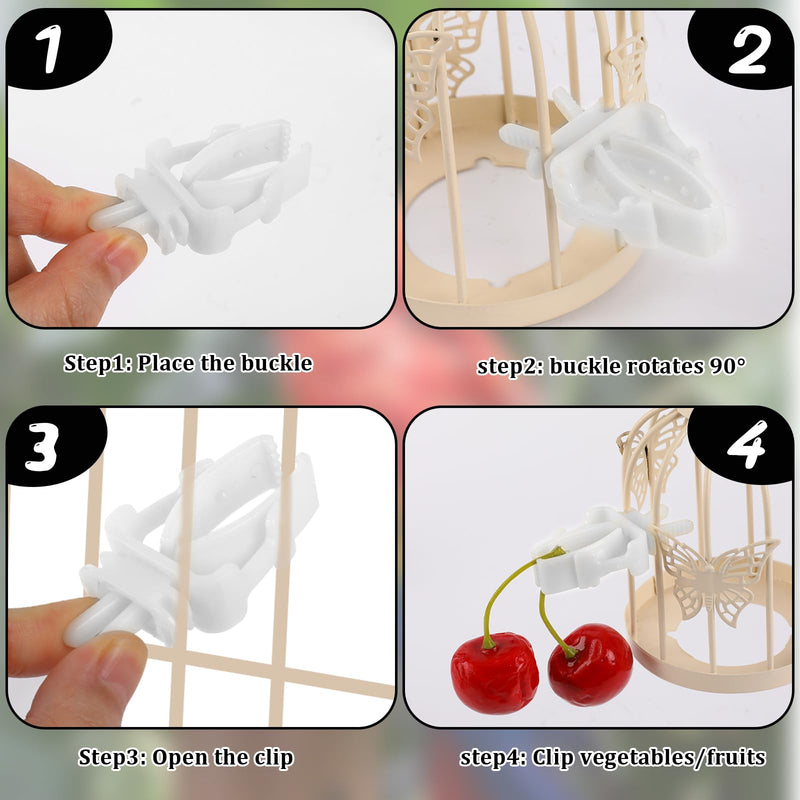 12 Pieces Bird Cage Food Holder, Millet Holder for Birds Cages Small Animal Fruit Vegetable Stick for Budgie Parakeet Macaw Cockatiel Conure Cockatoo Macaw - PawsPlanet Australia