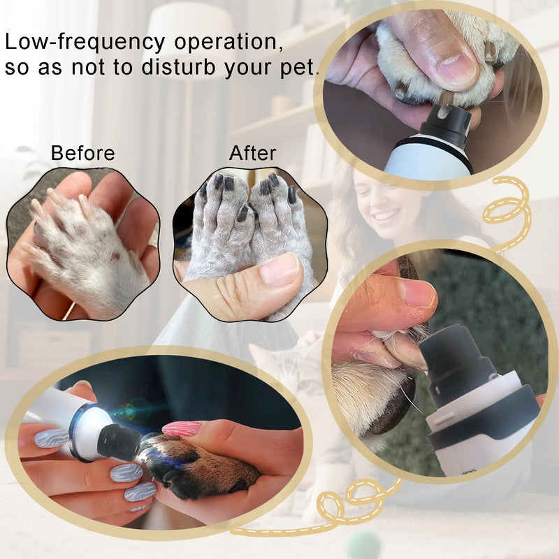 OUTMX 2026 Upgrade Dog Nail Clippers, Groom Silent Pro Nail Grinder Set, Dog and Cat Nail Clipper, Dog Nail Trimmers for Small and Medium-Sized Pets of Different Sizes M2 - PawsPlanet Australia