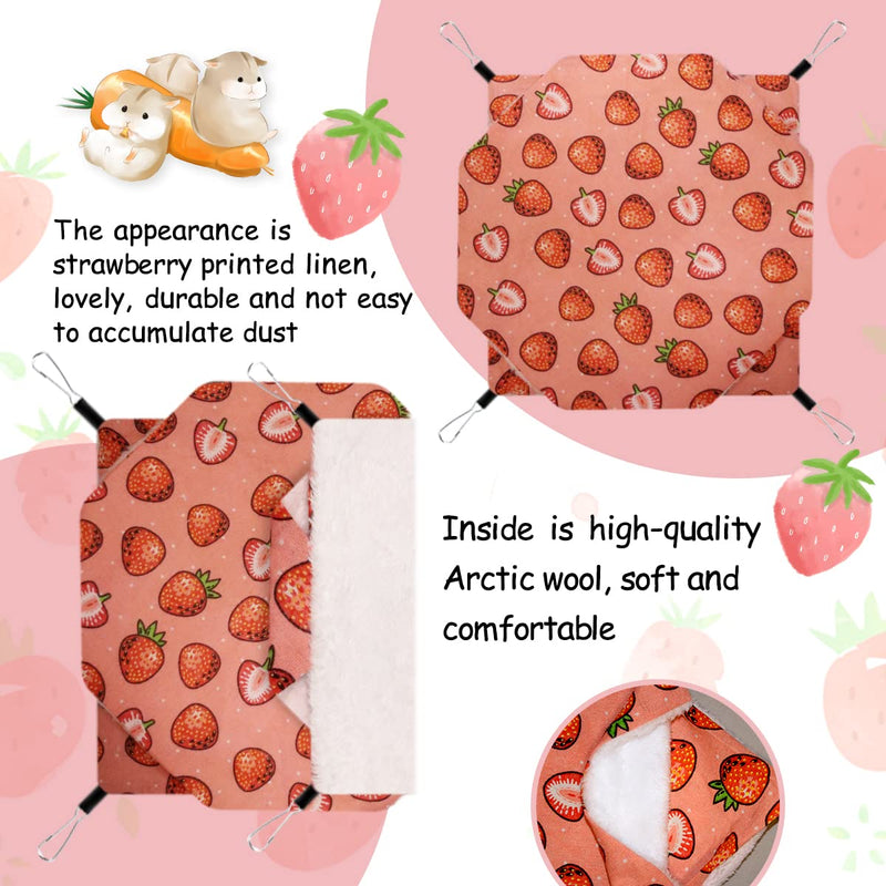 Guinea Pig Rat Ferret Hammock and Warm Bed Small Pet Hideout Tunnel Cave Hanging Bunkbed Hammock Cage Toy for Hamster Sugar Glider Squirrel (1.Hammock) 3.Hammock - PawsPlanet Australia