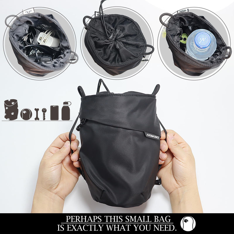 Multi-Function Crossbody Bag - Dog Walking Bag with Built-in Poop Bag Dispenser, Insulated Water Bottle Carrier & Waterproof Treat Pouch, Travel Toiletry Organizer for Pet Training, Hiking, Daily Use