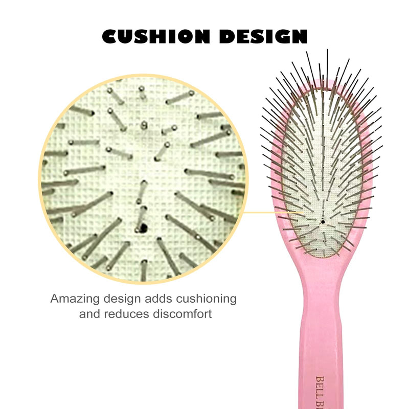 Der Meister Pin Brush, Pets Shedding, Dematting and Grooming Tool for Dogs and Cats With All Hair Types, Remove Loose Fur, Undercoat, Mats, Tangled Hair, Knots (Pink) Pink - PawsPlanet Australia