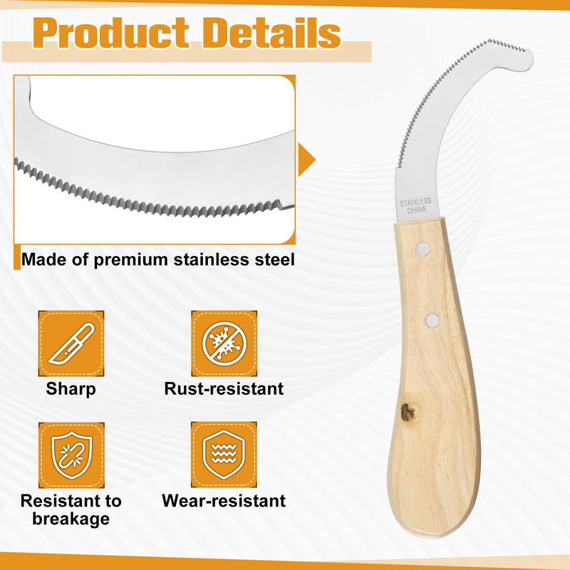 Bot Egg Knife for Horses Stainless Steel Blade with Wood Handle Horse Farrier Tool Professional Grooming Bugs bot fly egg remover for horses Precision Grooming Tool for Bot Egg Removal