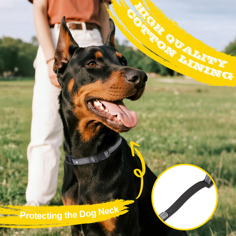 Comfortable Dog Collar Replacement Strap, Reflective Breakaway Dog GPS Training Bark Receiver Collars, Heavy Duty E Collar, Adjustable Collars Straps for Small Medium Large Dogs M(12.5"-17.5") M(12.5"-17.5") - PawsPlanet Australia