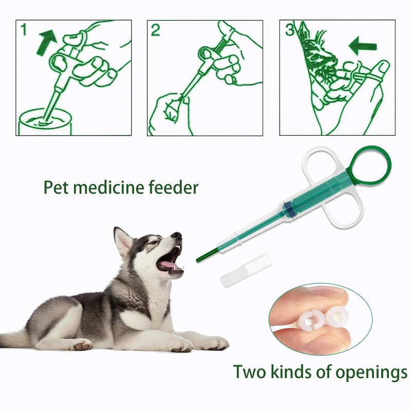 3PCS Pet Pill Shooter Plunger Popper for Small Cats Dogs Soft Tip Tablet Syringe Pusher Animal Medicine Medical Feeding Tool Accessories for Animals 3pcs - PawsPlanet Australia