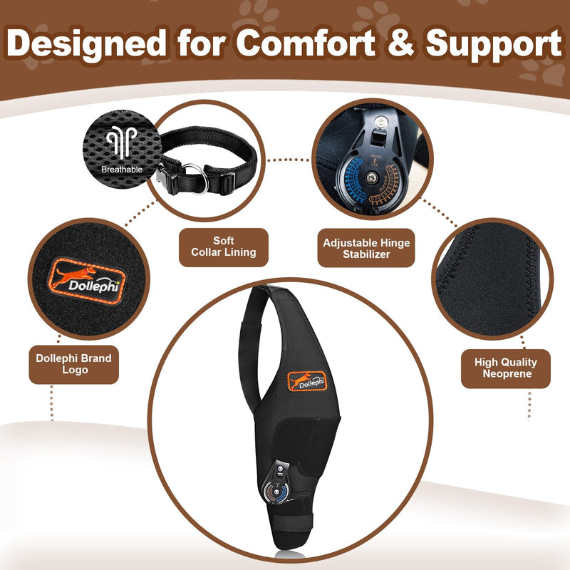 Dog Knee Brace for Torn ACL/CCL, Adjustable Hind Leg Support for Arthritis, Luxating Patella & Post-Surgery Recovery（Left Leg,XL Left Leg XL
