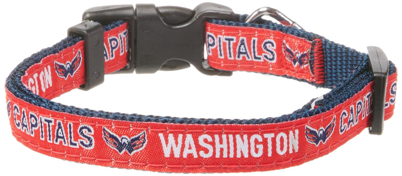 NHL PET Collar Washington Capitals Dog Collar, Size Medium Hockey Team Collar for Dogs & Cats. A Shiny & Colorful Dog & Cat Collar Licensed by The NHL - PawsPlanet Australia