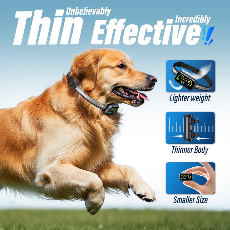 Bark Collar for Large Dog, Smart Anti-Barking Collar, 4-in-1 Automatic No Barking Collar with Adjustable Beep Vibration Correction Modes, Dog Bark Collars for Medium Small Dogs IP67 Waterproof