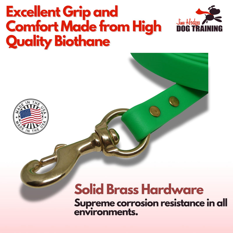 Gummy Dog Leash, Biothane, Dog Training Leash, Made in The USA, 4 Feet, Various Sizes & Colors (5/8, Green) - PawsPlanet Australia