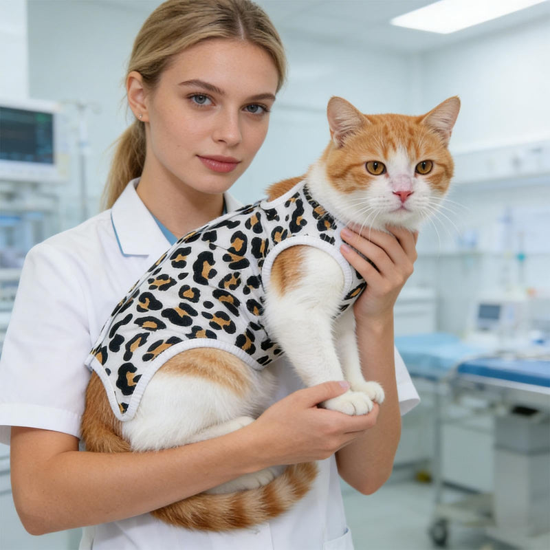 Postoperative bandage for pets, medical grade, soft abdominal bandage with a close-fitting design, professional post-operative cover, ideal for skin irritations in kittens