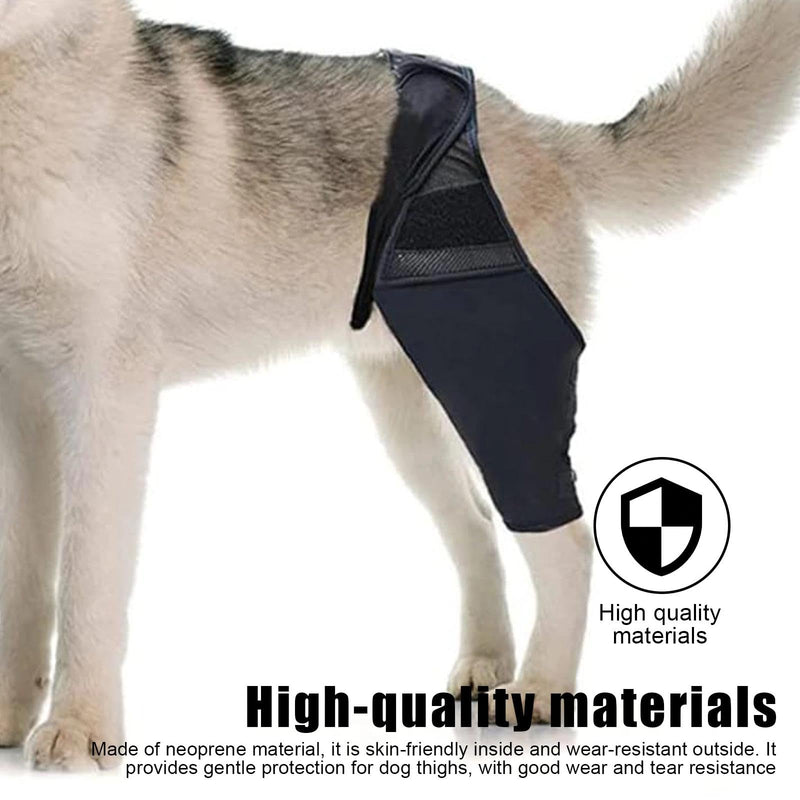 XL Lick Protection for Dogs, Adjustable Dog Bandage, Rear Leg (Black), Knee Support for Dogs with Leg Protection, Supports Front and Rear Legs, Ideal for Incontinence, Wounds and Joint Problems
