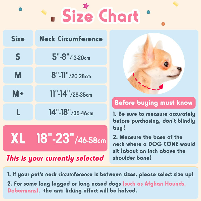 Inflatable Dog Pillow Cone Collar After Surgery, Donut Soft Neck Cone for Golden Retriever & German Shepherd Extra Large Dogs, etc, Dog Cone Alternative to Stop Licking Recovery E Collar Pink XL - PawsPlanet Australia