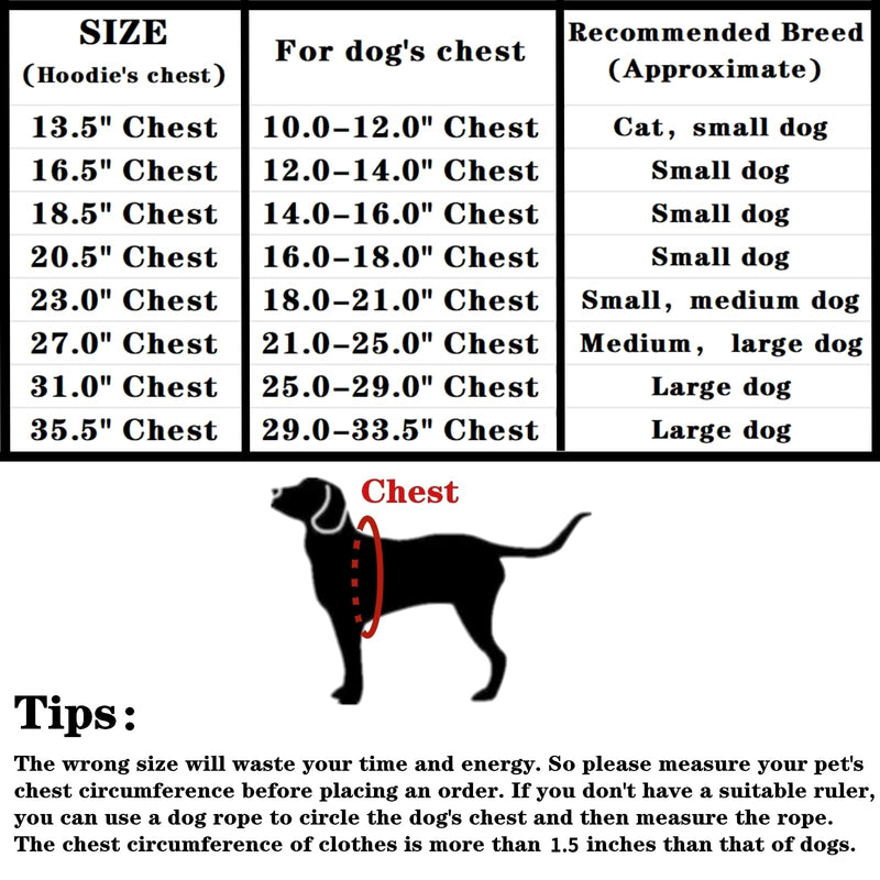 Dog Security Hoodie with Glow-in-The-Dark Prints DAJIDALI Dog Clothes Apparel Winter Sweatshirt Warm Sweater Jacket Coat Hoodie for Small Medium Large Dog Cat 31" Chest Pink - PawsPlanet Australia