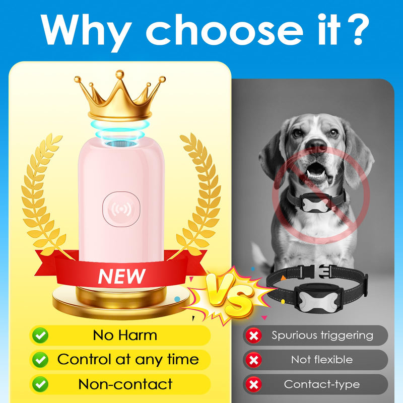 Mini ultrasonic dog bark deterrent device, effectively stops unwanted barking with 50ft Long Range,pain free training & behavior aid for indoor/outdoor use,rechargeable portable dog barking stopper - PawsPlanet Australia