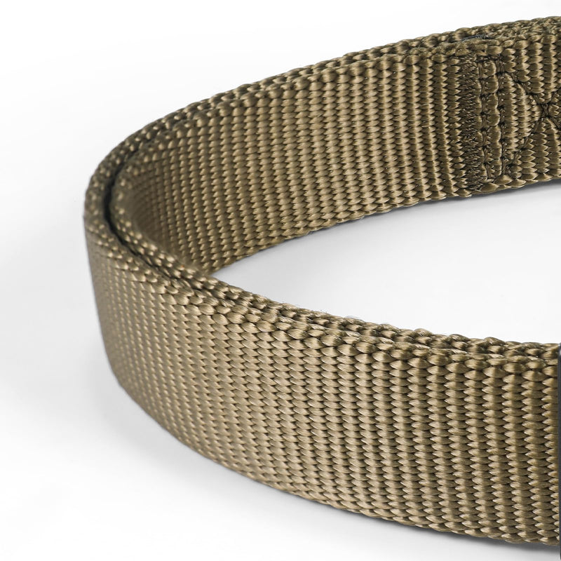 Nylon Adjustable Martingale Dog Collars,Comfort and Silky Training & Daily Use Dog Collar with Heavy Duty D-ring for Active Dogs. (Military Green, Medium) Military Green - PawsPlanet Australia