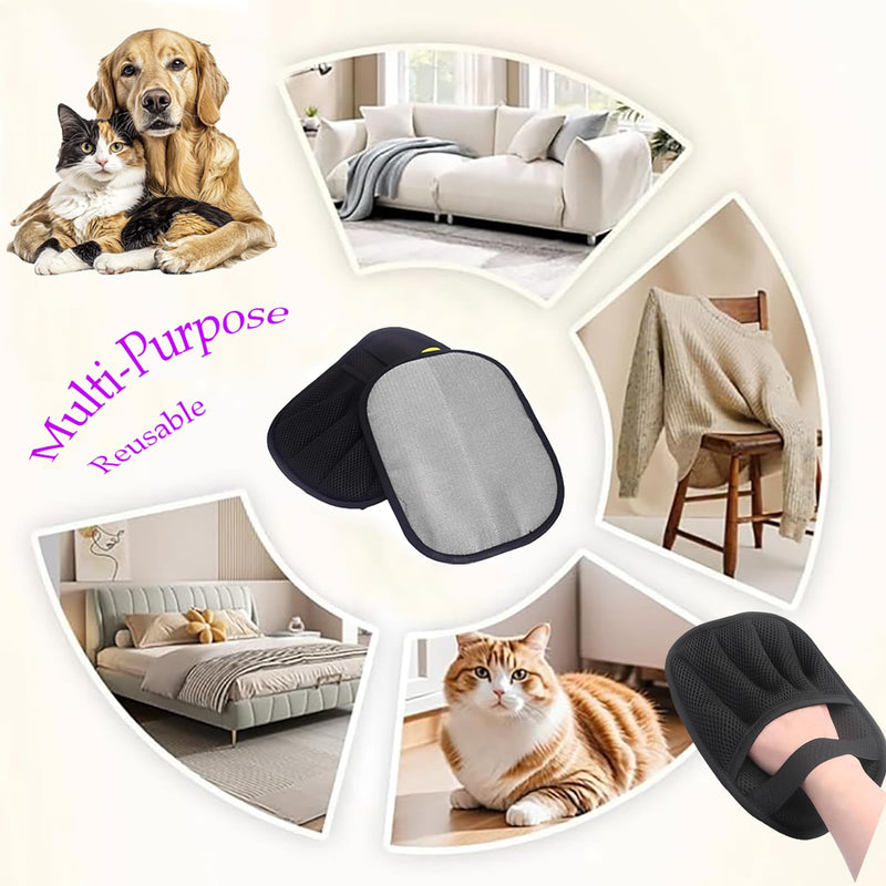 2Pcs Pet Hair Removal Glove for Dogs & Cats,The Magic Brush Pet Hair Remover,Five-Finger Electrostatic Pet Hair Gloves for Furniture,Car,Couch,Carpet,Essential Pet Supplies 2 Packs - PawsPlanet Australia