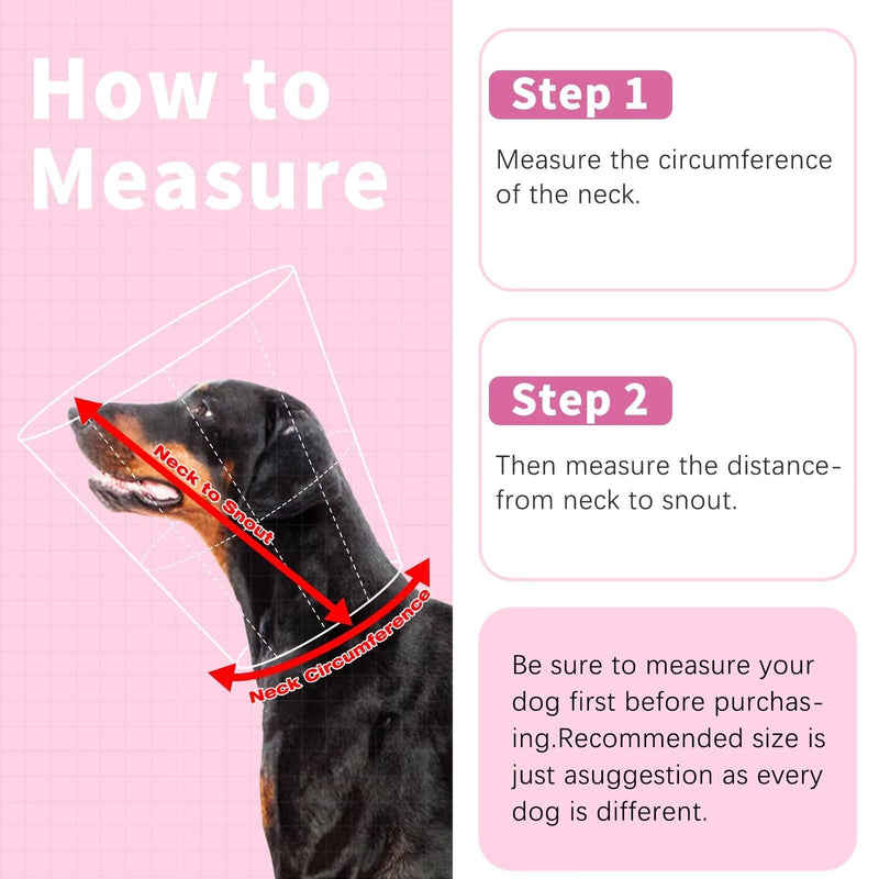 Dog Cone for Dogs After Surgery,Adjustable Protective Dog Recovery Collars & Cones for Large Medium Small Dogs Cats,Comfy Soft Dog Cones Prevent Pets from Touching Stitches Rashes,Wounds,Pink,M M(Neck Girth:11.02"-14.17") Pink - PawsPlanet Australia
