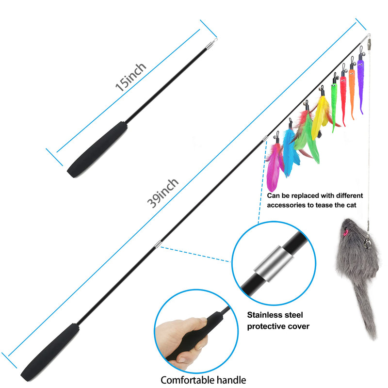 Premium Interactive Cat Toys Set with Feather Wand, Hanging Door Toy & Multiple Attachments - The Ultimate Playtime Solution for Cats - PawsPlanet Australia
