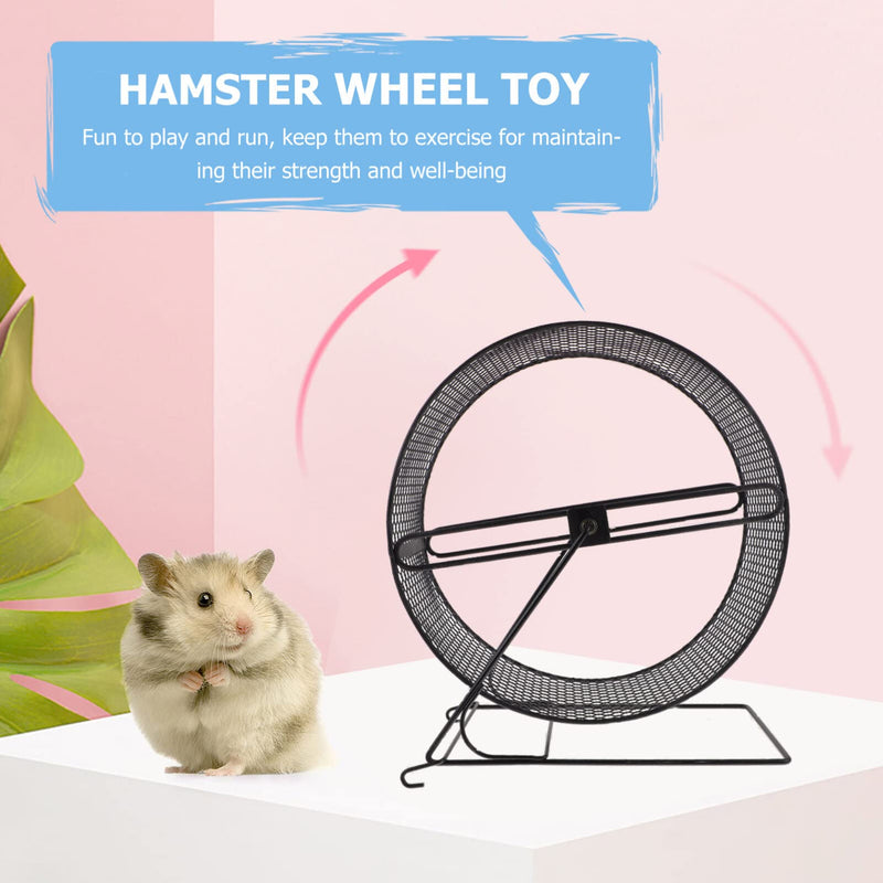 ULTECHNOVO Chinchilla Wheel, Pet Hamster Running Wheel, Hamster Toys for Hamster Cage Spinner Small Animals Exercise Wheels for Dwarf Syrian Gerbils Mice Or Other Small Animals(Black 26) - PawsPlanet Australia