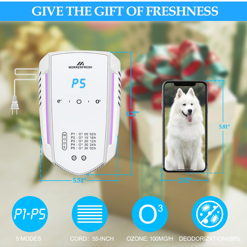 Cat Litter Deodorizer 99% Pets Poof Odor Eliminator Air Purifier Ozone Odor Removal Air Freshener for Home & Pets Litter Box Room Wardrobe Shoe Cabinet Toilet White Cat Odor Removers - PawsPlanet Australia