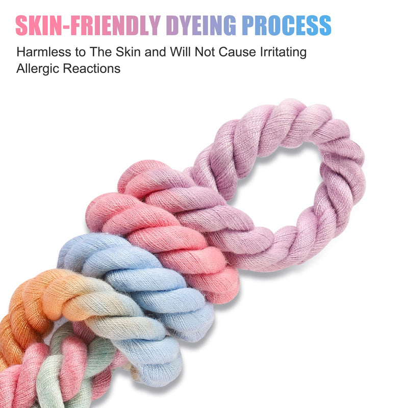 5 FT Dog Leash Handmade Braided Rope Dog Leash for Small Medium and Large Dogs, Colorful Macaron 5FT x 1/2in (Pack of 1) - PawsPlanet Australia