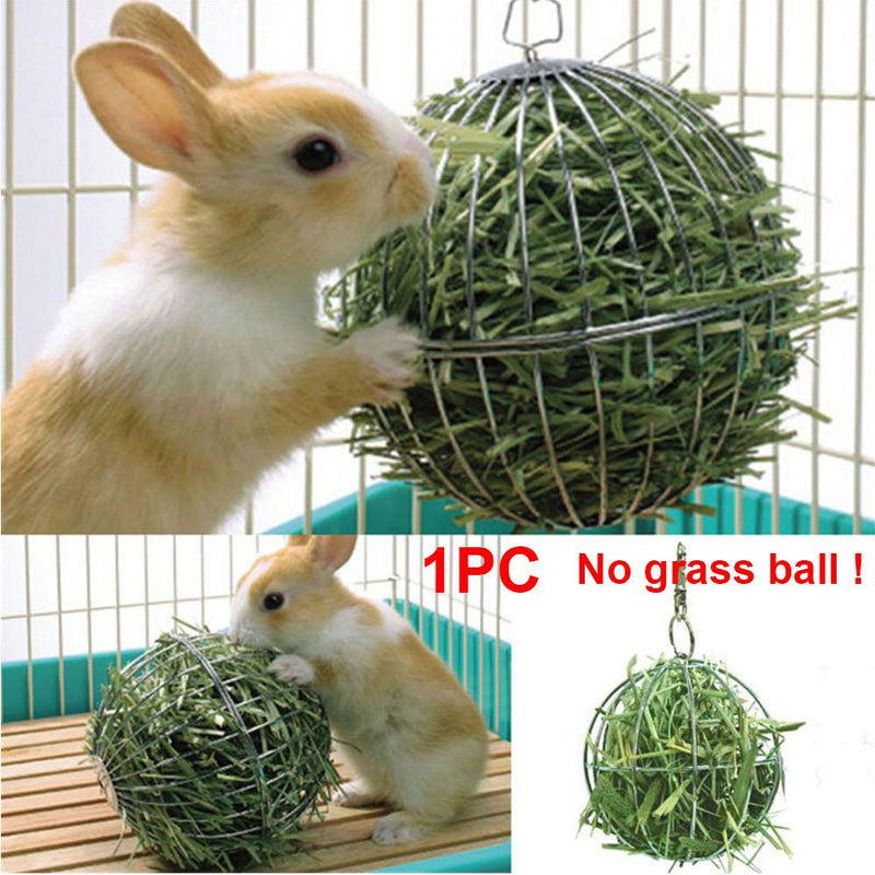 UXELY Metal Food-Ball, Guinea Pig Hay Feeder, 8/13cm Feed Ball for Rodents, Rabbit Grass Manger Holder Feeding Dispenser for Bunny, Stainless Steel Frame - PawsPlanet Australia