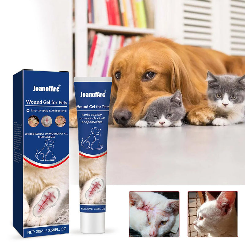 JoanofArc Dog Wound Care Hydro Gel, Heals Wounds, Cat Wound Care Gel, Helps with Cuts, Bites, Injured in a Fight, Scratches, Injured While Trimming Nails, Daily Gentle Care Gel, 0.68 fl.oz