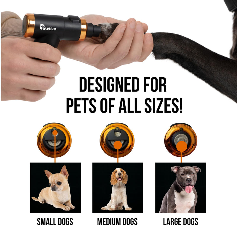 Pro Dog Nail Grinder – Ergonomic Pistol Grip for Precision Control, Quiet 40dB Motor, LED Light, USB Rechargeable – Electric Pet Nail Trimmer for Dogs & Cats - PawsPlanet Australia