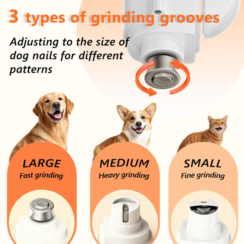 2-in-1 Pet Nail Clipper & Grinder with Dual LED Lights, USB Rechargeable, Electric Multi-Function Grinding, Quiet Operation with Splash Guard, Suitable for Small/Medium/Larg - PawsPlanet Australia