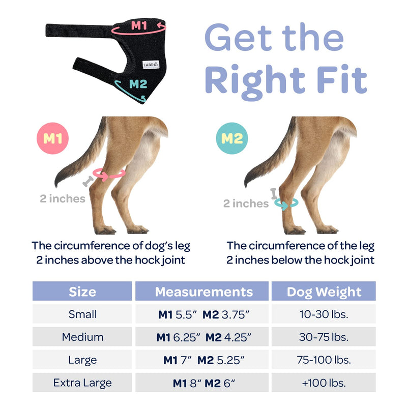 Labra Dog Canine K9 Ice Heat Cold Hot Pack Therapy Compression Leg Wrap - Pain Relief Arthritis Brace for Sprained, Injured Joints, Vet Approved - Large - PawsPlanet Australia