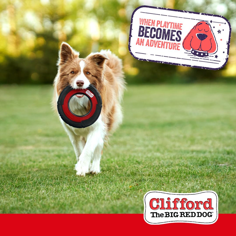 Clifford® Flying Disc Frisbee Dog Toy | 9.25" Durable Dog Frisbee | Quality, Strong Rubber Frisbee for Dogs for Fetch, Toss and Tug - PawsPlanet Australia