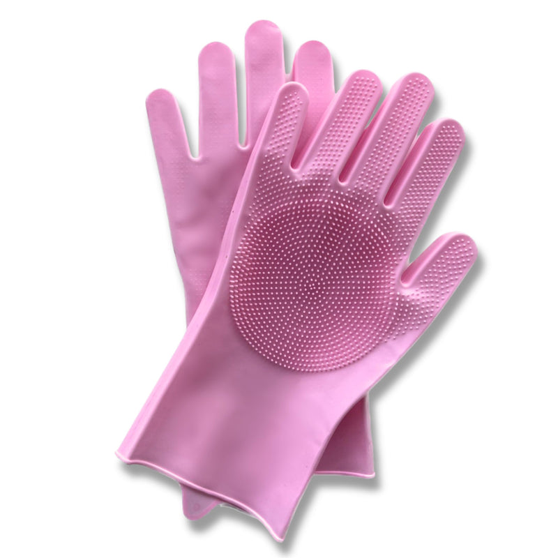 Extra Thick Grooming Gloves for Cats & Dogs - Pet Hair Removal Glove, Silicone Brush for Dog or Cat Washing, Puppy Bath Supplies for Shedding Cleaning & Bathing, Shower Shampoo Scrub