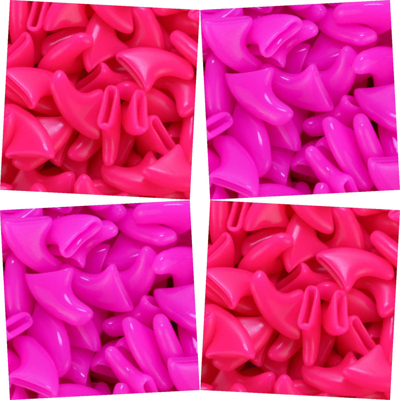 80 pcs Cat Claw Covers | Cat Nail Caps | with Adhesives and Applicators (S, Bright Pink, Rose) S