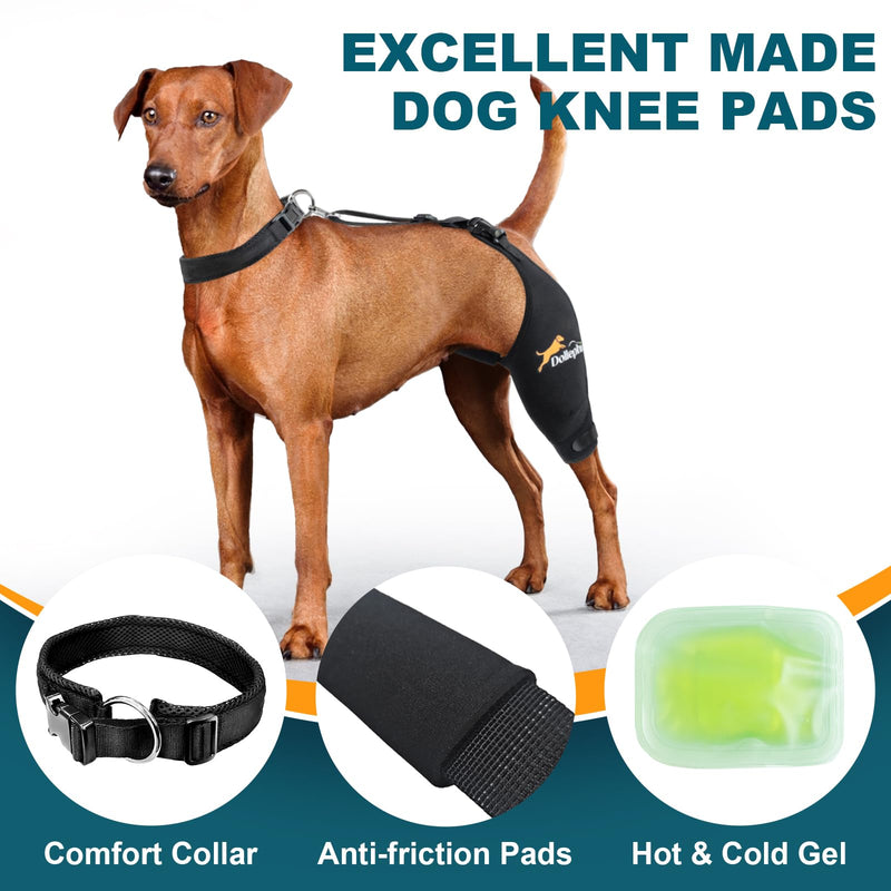 Dog Knee Brace for Torn ACL Hind Leg, Hot/Cold Compress for Patella Dislocation or Osteoarthritis, Cruciate Ligament Injuries, for Medium & Large Dogs(Left Leg,XL) Left Leg XL - PawsPlanet Australia