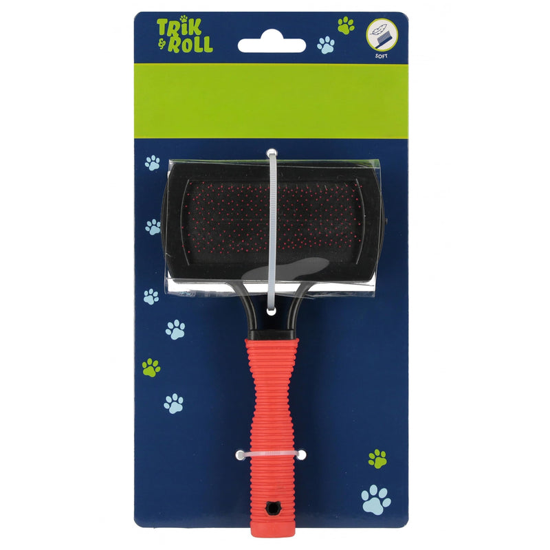 2in1 DOUBLE-SIDED brush FOR BRUSHING FUR dog and cat hair, SOFT BRISTLES (A) A - PawsPlanet Australia