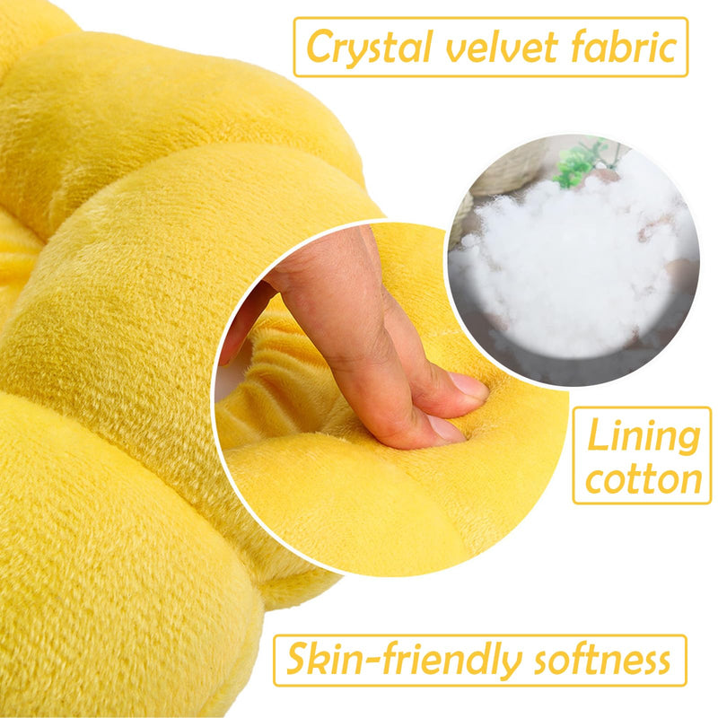 Cat Collar After Surgery - Leak Protection for Small Dogs and Cats - Yellow Pet Collar in Flower Shape