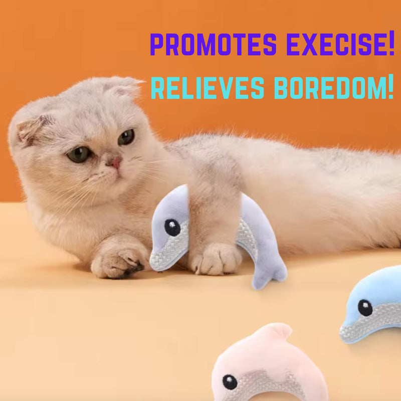 Smokey's Stash Catnip Toys Catnip Dolphins 3 Per Pack Cute Funny Toys for Cats - PawsPlanet Australia