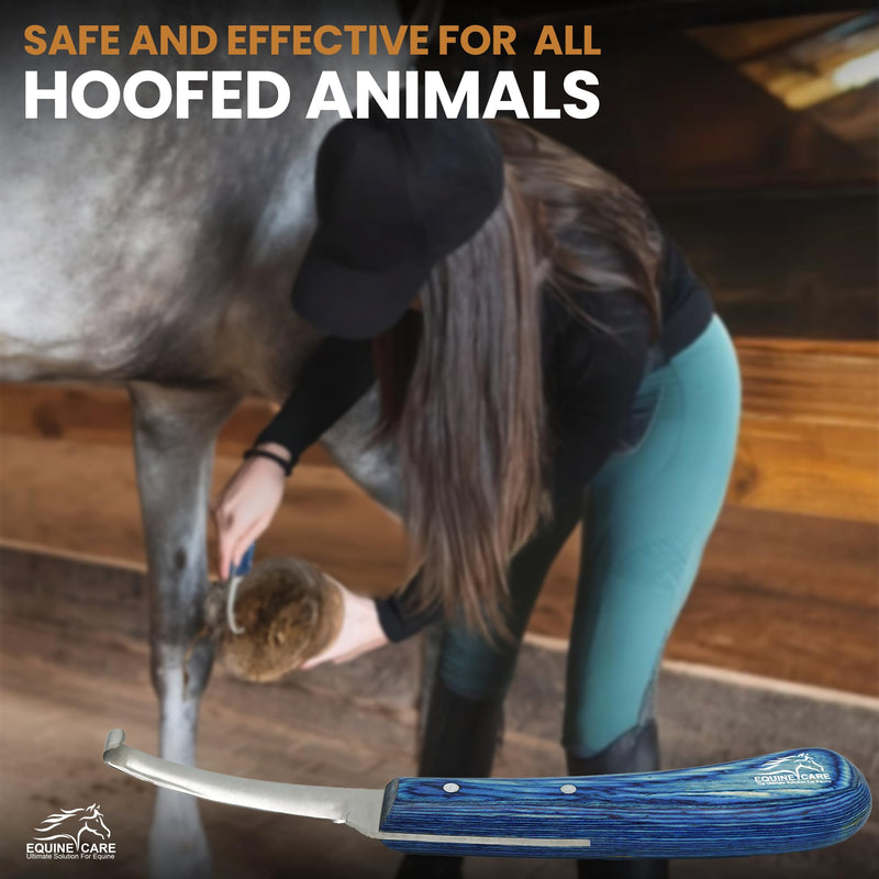 Hoof Knife Right-Handed - Super Sharp J2 Steel Narrow Blade, Ergonomic Sheet Handle - Professional Farrier Tool for Horse, Cow, Goat Hoof Trimming & Shoeing - Farrier Supplies - PawsPlanet Australia