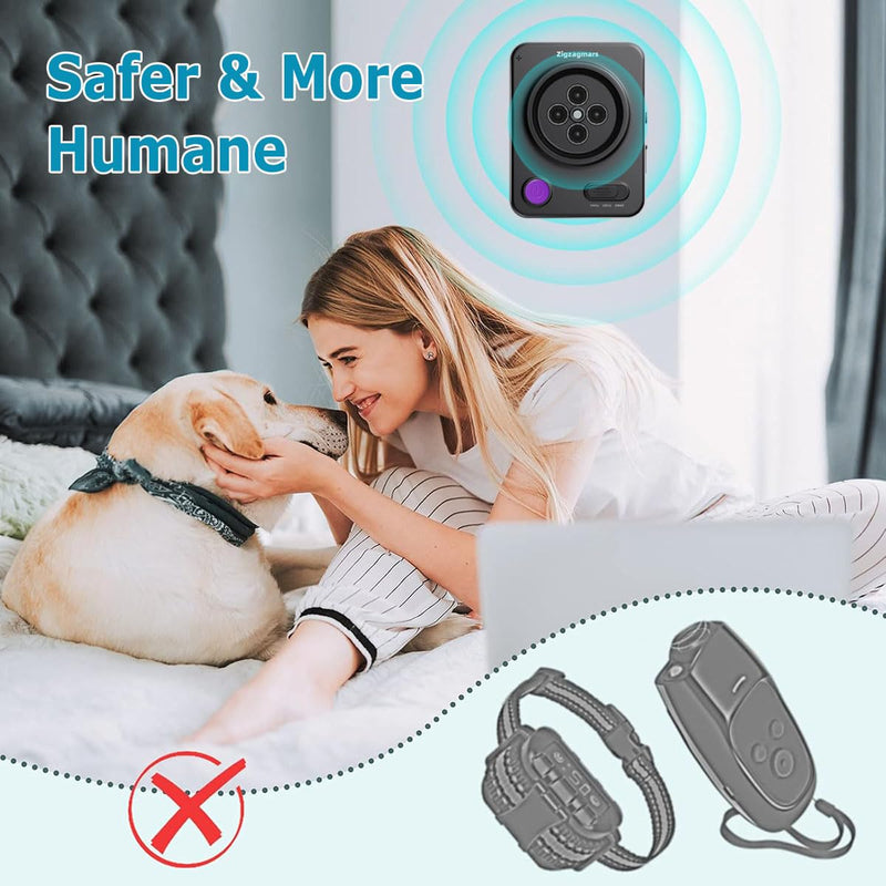 Anti Barking Devices, No Need App, Instant Use - 3 Modes Ultrasonic Bark Box, Dog Bark Deterrent Devices, Dog Barking Stopper with 33ft Range, Barking Control Device for Dogs Training Indoor/Outdoor