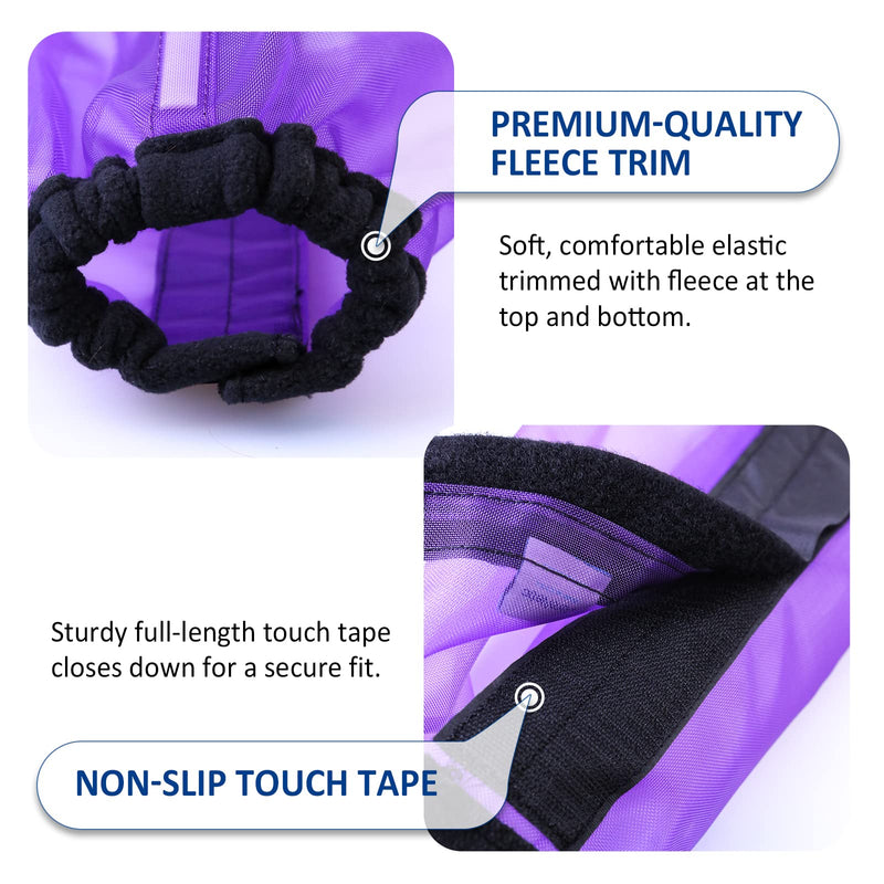 Universal Size Horse Leggings Fine Mesh Horse Fly Boots Greatly Reduce Stomping Breathable Horse Boots Leg Wraps (Set of 4) Purple - PawsPlanet Australia