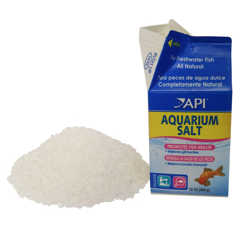 API AQUARIUM SALT Freshwater Aquarium Salt 16-Ounce Box 16 oz Aquarium Treatment