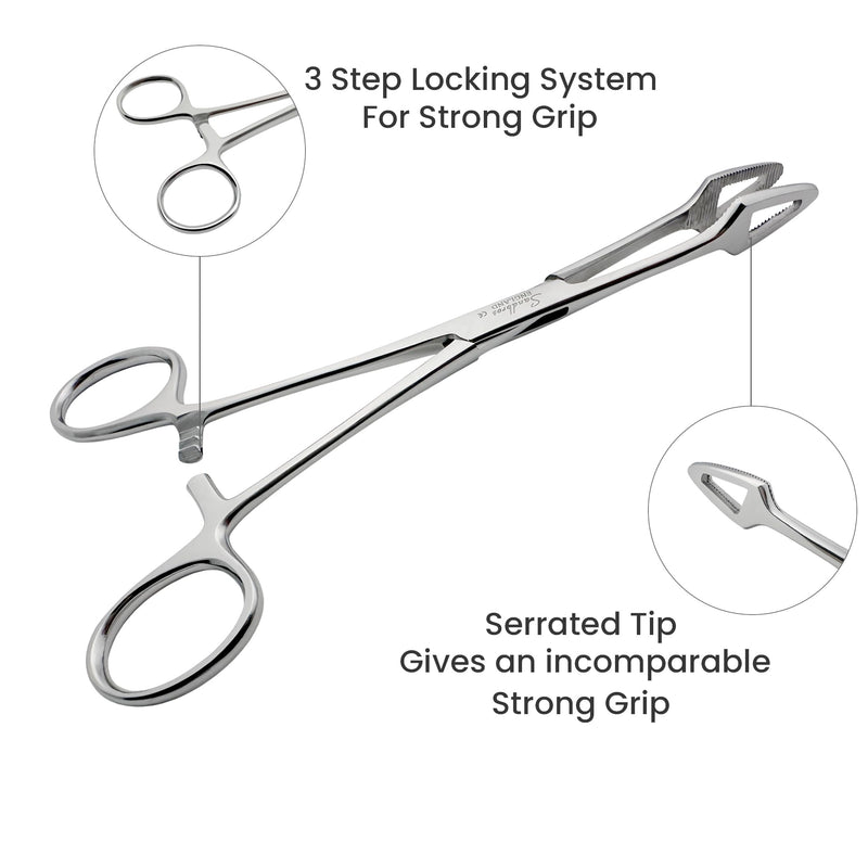 Dog Cleaning Tool for Ear Hair Removal with Serrated Tip & Strong Locked Grip | Pet Hair Remover Tweezers for Cat & Dog Grooming Kit