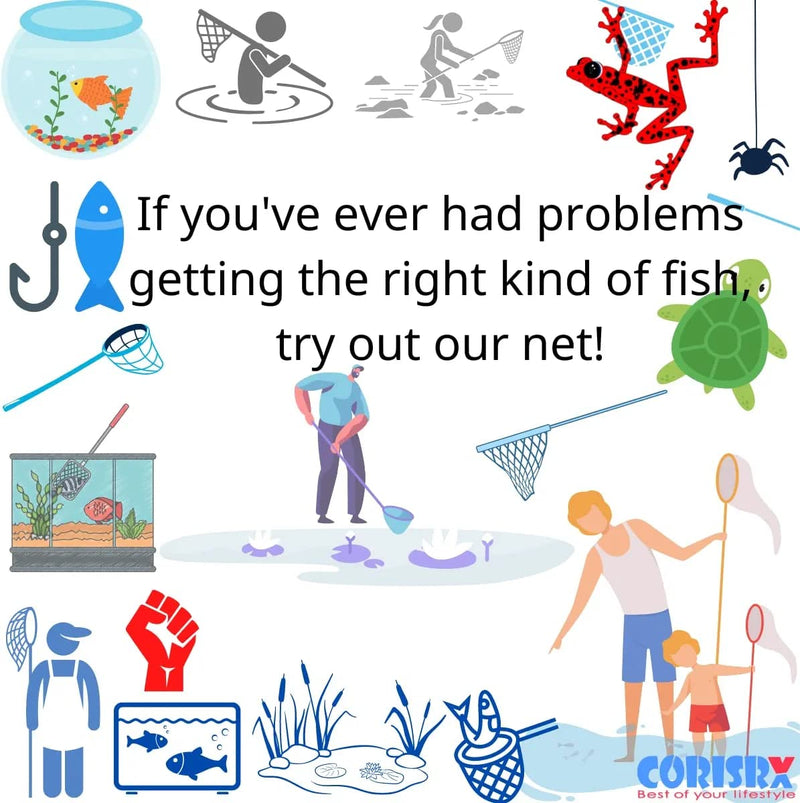 Aquarium Betta Fish Net Protect Delicate Fin, Soft Fine Deep Mesh Scooper w/Sturdy Extendable 7~14 Inch Stainless Steel Long Handle for Shrimp Fish Tank Small Pond & Pool 5 Inch aquarium net - PawsPlanet Australia