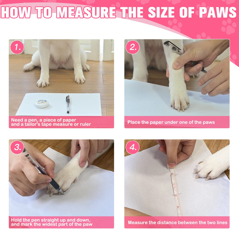 EXPAWLORER 3 Pairs Anti-Slip Dog Socks - Dog Shoes for Hot/Cold Pavement,Soft Paw Protector for Wooden Floor, Prevents Licking, Slipping for Puppy Small Medium Large, Senior Dogs Pink X-Small - PawsPlanet Australia