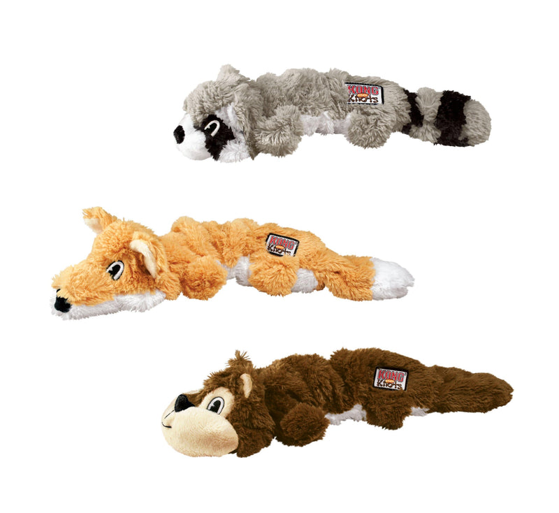 KONG - Scrunch Knots Squirrel - Internal Knotted Ropes and Minimal Stuffing for Less Mess - For Small/Medium Dogs - PawsPlanet Australia