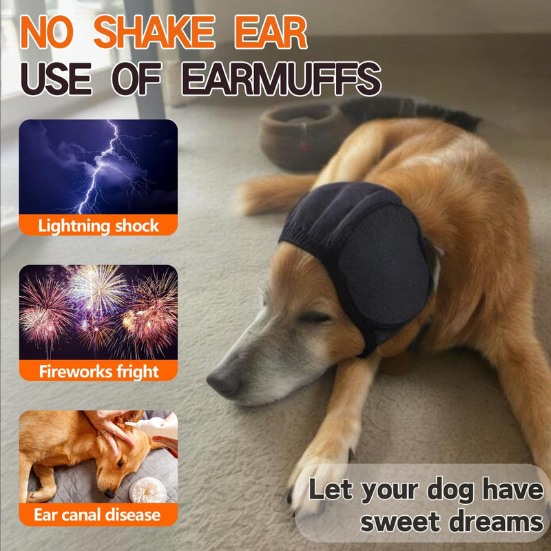 Dog Bath Earmuffs, Waterproof Swimming Ear Protection Cover with Noise Reduction, Breathable & Adjustable Dog Ear Protection Against Dirt, Insects (Teal M) teal