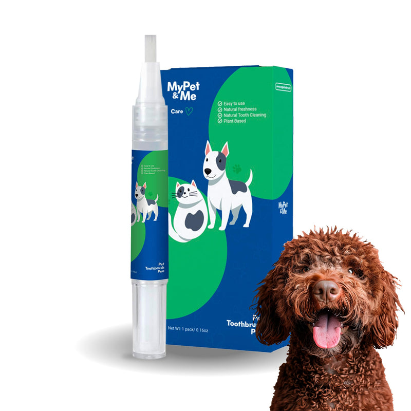 My Pet & Me Dog Teeth Cleaning Pen with Built-in Plant-Based Gel — Muzzleglow Vetality Brush Free Oral Gel - Freshens Breath, At-Home Dental Care Kit for Dogs & Cats