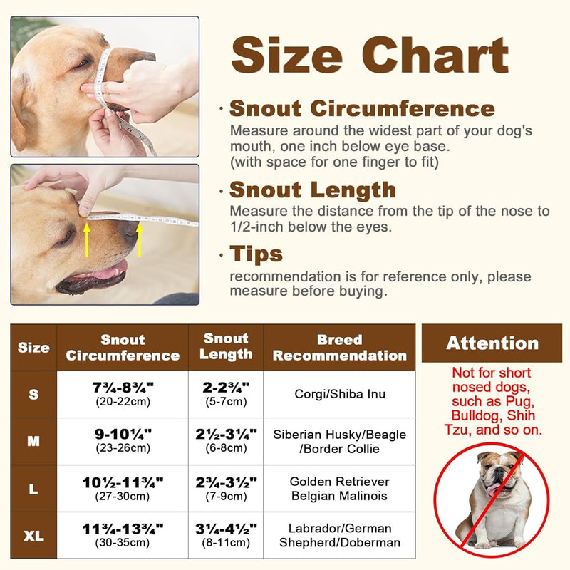 Mayerzon Dog Muzzle, Basket Muzzle for Large Medium Small Dogs, Humane Cage Mouth Guard to Prevent Biting Chewing Eating, Breathable Muzzle for Grooming Training Walking Vet Visits (XL, Clear) XL - PawsPlanet Australia