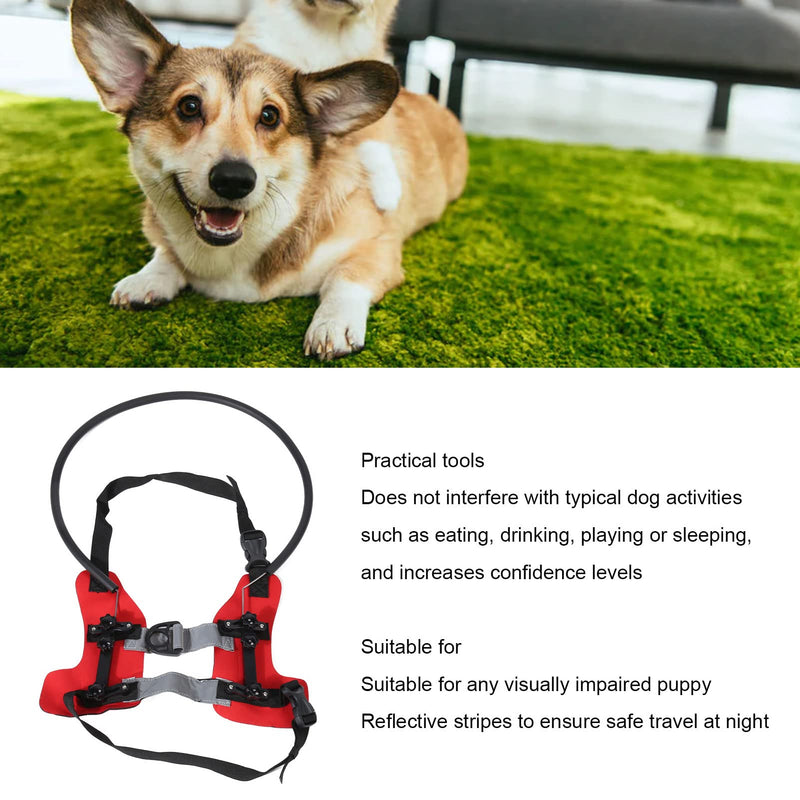 Blind Pet Halo Guide for Dogs, Adjustable Blind Dog Harness with Reflective Strips, Lightweight, Breathable, Machine Washable, for Visually Impaired Puppies (M) m