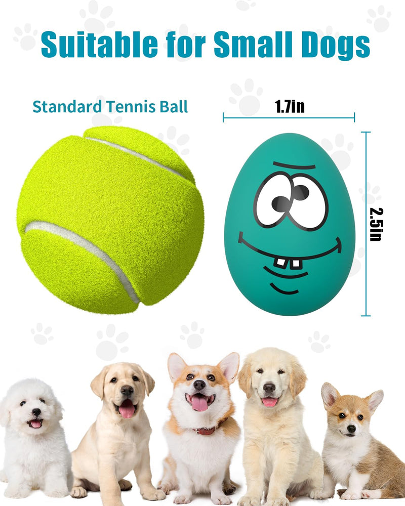 Dog Toys Squeaky, Funny Puppy Balls Pet Toy Pack, Interactive Latex Rubber Squeak Egg Ball for Puppies Small Medium Breed Dogs 4 Pack - A Funny Expressions & Animal Print - PawsPlanet Australia