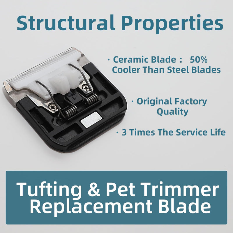 Transparia Tufting Trimmer Replacement Blades, Rug Trimmer Common Use Clipper Blade, for Tufting Clippers, Carpet Clippers, Tufted Accessories (Unadjustable) Unadjustable - PawsPlanet Australia
